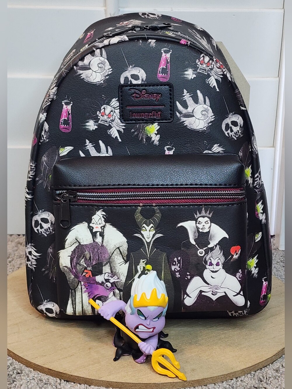 New Disney Villains Loungefly Mini Backpack & Mini Mystery Vinyl Ursula Figure